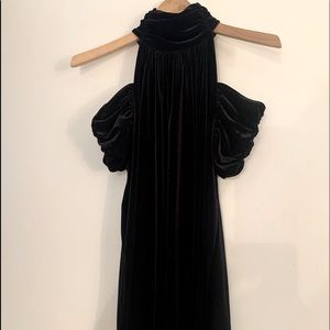 DKNYC Short Black Velvet Dress